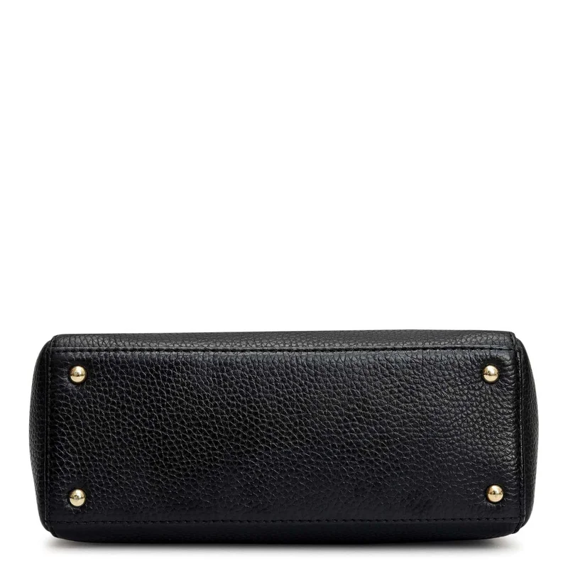 Da Milano Black Small Wax Leather Sling - Black for Women | Best Price UAE